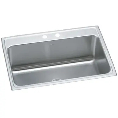 Genuine ELKAY DLR3122122 Lustertone Classic Stainless Steel 31" x 22" x 11-5/8", 2-Hole Single Bowl Drop-in Sink