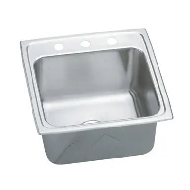 Editor’s Pick ELKAY DLRQ1919101 Lustertone Classic Stainless Steel 19-1/2" x 19" x 10-1/8", 1-Hole Single Bowl Drop-in Laundry Sink with Quick-clip