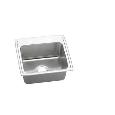 Fast Shipping ELKAY DLRQ2219100 Lustertone Classic Stainless Steel 22" x 19-1/2" x 10-1/8", 0-Hole Single Bowl Drop-in Sink with Quick-clip