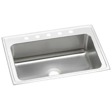 Secure Checkout ELKAY DLRS3322105 Lustertone Classic Stainless Steel 33" x 22" x 10-1/8", Single Bowl Drop-in Sink