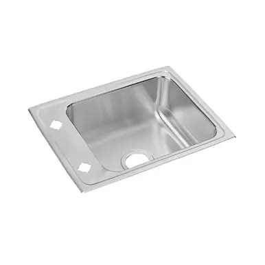 Order Now ELKAY DRKAD2217502 Lustertone Classic Stainless Steel 22" x 17" x 5", 2-Hole Single Bowl Drop-in Classroom ADA Sink