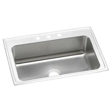 Big Sale ELKAY DLRSQ3322103 Lustertone Classic Stainless Steel 33" x 22" x 10-1/8", Single Bowl Drop-in Sink with Quick-clip