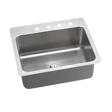 ELKAY DLSR272210PD3 Lustertone Classic Stainless Steel 27" x 22" x 10", 3-Hole Single Bowl Undermount or Drop-in Sink with Perfect Drain Next Day Delivery
