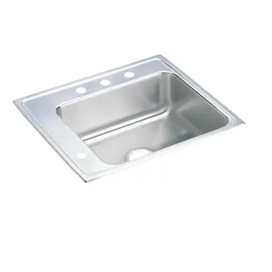 Handmade ELKAY DRKAD222050L4 Lustertone Classic Stainless Steel 22" x 19-1/2" x 5", Single Bowl Drop-in Classroom ADA Sink