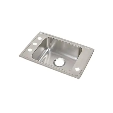 New Arrival ELKAY DRKAD3119552 Lustertone Classic Stainless Steel 31" x 19-1/2" x 5-1/2", 2-Hole Single Bowl Drop-in Classroom ADA Sink