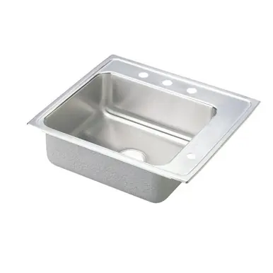 Limited Time ELKAY DRKADQ252240R4 Lustertone Classic Stainless Steel 25" x 22" x 4", Single Bowl Drop-in Classroom ADA Sink