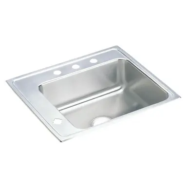 Price Drop ELKAY DRKR2220L3 Lustertone Classic Stainless Steel 22" x 19-1/2" x 7-1/2", Single Bowl Drop-in Classroom Sink
