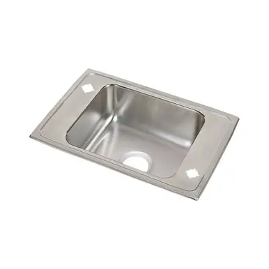 Final Sale ELKAY DRKR31194 Lustertone Classic Stainless Steel 31" x 19-1/2" x 7-5/8", 4-Hole Single Bowl Drop-in Classroom Sink