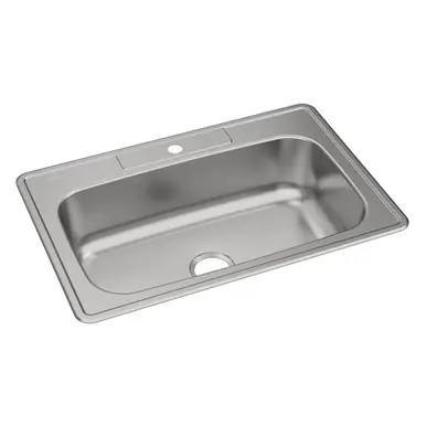 ELKAY DSE133221 Dayton Stainless Steel 33" x 22" x 8-1/16", 1-Hole Single Bowl Drop-in Sink Instant Buy