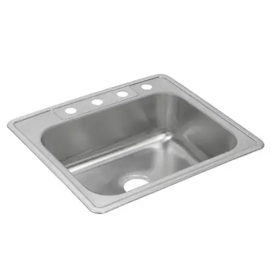 ELKAY DXR25223 Dayton Stainless Steel 25" x 22" x 8-3/16", 3-Hole Single Bowl Drop-in Sink Get Yours