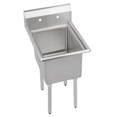 ELKAY E1C16X20-0X Dependabilt Stainless Steel 21" x 25-13/16" x 43-3/4" 18 Gauge One Compartment Sink with Stainless Steel Legs Trending