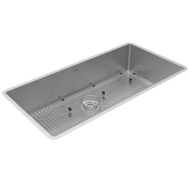 ELKAY ECTRU35179TC Crosstown 18 Gauge Stainless Steel 36-1/2" x 18-1/2" x 9", Single Bowl Undermount Sink Kit Markdown