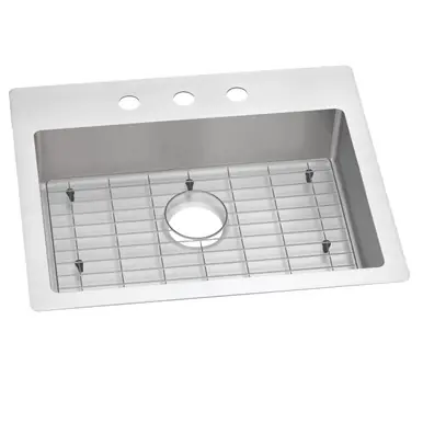 Factory Price ELKAY ECTSRAD25226TBG3 Crosstown 18 Gauge Stainless Steel 25" x 22" x 6", 3-Hole Single Bowl Undermount or Drop-in ADA Sink Kit