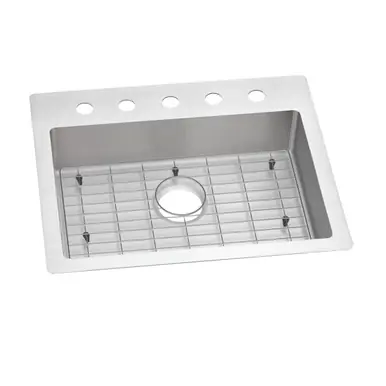 Save Now ELKAY ECTSRAD25226TBG5 Crosstown 18 Gauge Stainless Steel 25" x 22" x 6", 5-Hole Single Bowl Undermount or Drop-in ADA Sink Kit