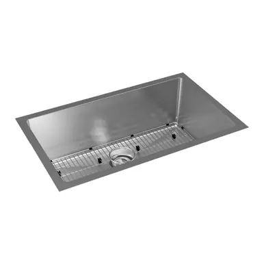 ELKAY EFRU281610TC Crosstown 16 Gauge Stainless Steel, 30-1/2" x 18-1/2" x 10" Single Bowl Undermount Sink Kit Price Drop