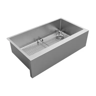 ELKAY EFRUFF3417RDBG Crosstown 16 Gauge Stainless Steel 35-7/8" x 20-1/4" x 9" Single Bowl Tall Farmhouse Sink Kit Markdown