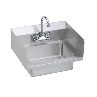 ELKAY EHS-18-SSX Stainless Steel 18" x 14-1/2" x 11" 18 Gauge Hand Sink with Dual Side Splashes and Faucet Factory Price