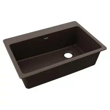 Genuine ELKAY ELG13322MC0 Quartz Classic 33" x 22" x 9-1/2", Single Bowl Drop-in Sink, Mocha