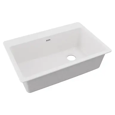 ELKAY ELG13322WH0 Quartz Classic 33" x 22" x 9-1/2", Single Bowl Drop-in Sink, - White Seasonal Sale