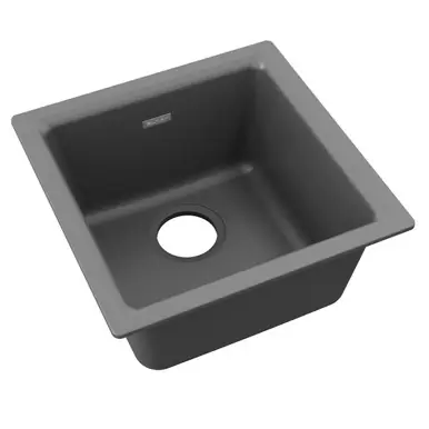 ELKAY ELG1616GY0 Quartz Classic 15-3/4" x 15-3/4" x 7-11/16", Single Bowl Undermount or Drop-in Bar Sink, Dusk - Gray Affordable