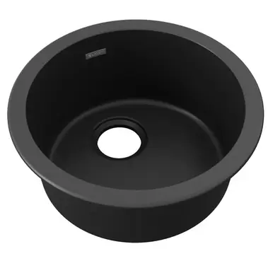 ELKAY ELG16FBBK0 Quartz Classic 18-1/8" x 18-1/8" x 7-1/2", Single Bowl Undermount or Drop-in Bar Sink, - Black Premium