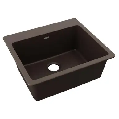 ELKAY ELG2522MC0 Quartz Classic 25" x 22" x 9-1/2", Single Bowl Drop-in Sink, Mocha Direct From Manufacturer