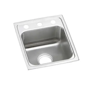 Flash Sale ELKAY LRAD1517402 Lustertone Classic Stainless Steel 15" x 17-1/2" x 4", 2-Hole Single Bowl Drop-in ADA Sink