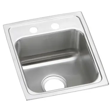 ELKAY LRAD1517602 Lustertone Classic Stainless Steel 15" x 17-1/2" x 6", 2-Hole Single Bowl Drop-in ADA Sink Bulk Order