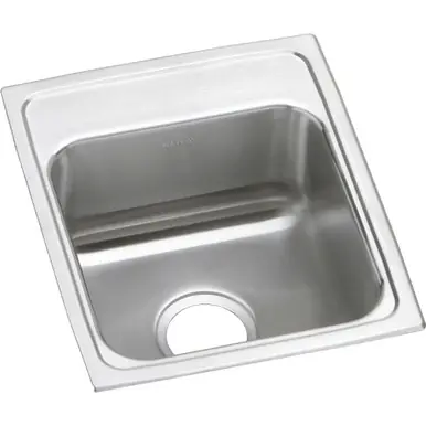 Luxury ELKAY LRAD1517650 Lustertone Classic Stainless Steel 15" x 17-1/2" x 6-1/2", Single Bowl Drop-in ADA Sink