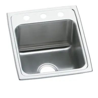 ELKAY LRAD1522602 Lustertone Classic Stainless Steel 15" x 22" x 6", 2-Hole Single Bowl Drop-in ADA Sink Premium