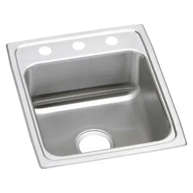 ELKAY LRAD172050MR2 Lustertone Classic Stainless Steel 17" x 20" x 5", MR2-Hole Single Bowl Drop-in ADA Sink Place Order