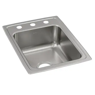 ELKAY LRAD1722553 Lustertone Classic Stainless Steel 17" x 22" x 5-1/2", 3-Hole Single Bowl Drop-in ADA Sink Trending