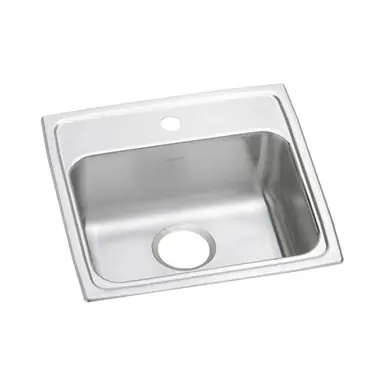 Free Delivery ELKAY LRAD1918501 Lustertone Classic Stainless Steel 19" x 18" x 5", 1-Hole Single Bowl Drop-in ADA Sink