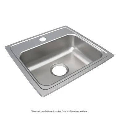 ELKAY LRAD1918551 Lustertone Classic Stainless Steel 19" x 18" x 5-1/2", 1-Hole Single Bowl Drop-in ADA Sink Time-Limited