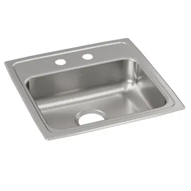 ELKAY LRAD1918552 Lustertone Classic Stainless Steel 19" x 18" x 5-1/2", 2-Hole Single Bowl Drop-in ADA Sink Super Sale