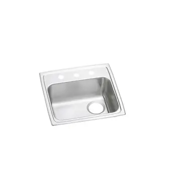 ELKAY LRAD191865R3 Lustertone Classic Stainless Steel 19" x 18" x 6-1/2", 3-Hole Single Bowl Drop-in ADA Sink with Right Drain Bargain