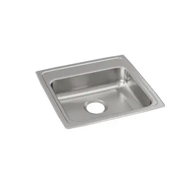 ELKAY LRAD1919500 Lustertone Classic Stainless Steel 19-1/2" x 19" x 5", 0-Hole Single Bowl Drop-in ADA Sink Discount