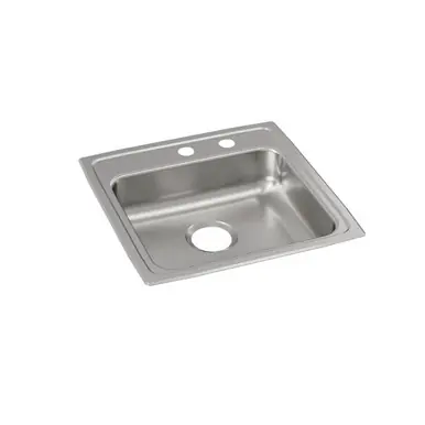 Special Offer ELKAY LRAD191950MR2 Lustertone Classic Stainless Steel 19-1/2" x 19" x 5", MR2-Hole Single Bowl Drop-in ADA Sink
