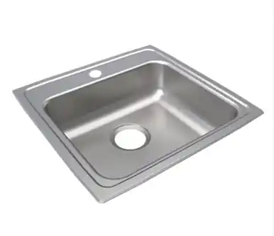 ELKAY LRAD1919553 Lustertone Classic Stainless Steel 19-1/2" x 19" x 5-1/2", 3-Hole Single Bowl Drop-in ADA Sink Budget