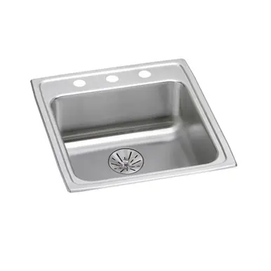 Trending ELKAY LRAD202265PD0 Lustertone Classic Stainless Steel 19-1/2" x 22" x 6-1/2", Single Bowl Drop-in ADA Sink with Perfect Drain