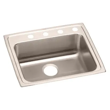 Viral ELKAY LRAD2219554 Lustertone Classic Stainless Steel 22" x 19-1/2" x 5-1/2", Single Bowl Drop-in ADA Sink