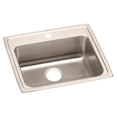 Flash Sale ELKAY LRAD2521551 Lustertone Classic Stainless Steel 25" x 21-1/4" x 5-1/2", Single Bowl Drop-in ADA Sink