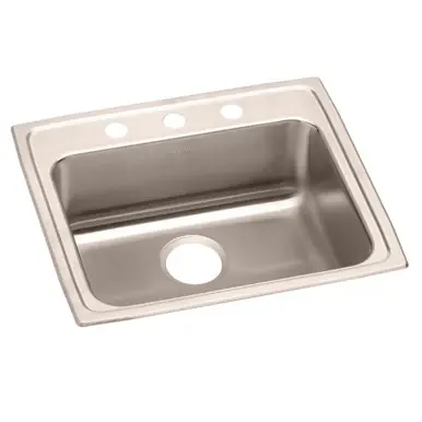 ELKAY LRAD2521553 Lustertone Classic Stainless Steel 25" x 21-1/4" x 5-1/2", Single Bowl Drop-in ADA Sink Best Choice