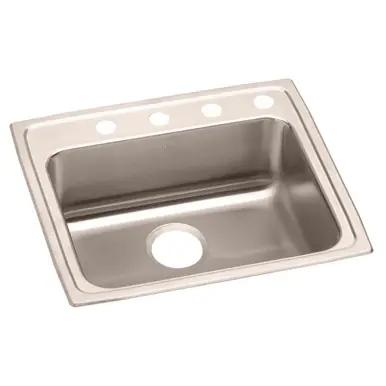 Hot Picks ELKAY LRAD2521554 Lustertone Classic Stainless Steel 25" x 21-1/4" x 5-1/2", Single Bowl Drop-in ADA Sink