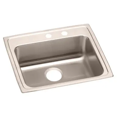 ELKAY LRAD252160MR2 Lustertone Classic Stainless Steel 25" x 21-1/4" x 6", Single Bowl Drop-in ADA Sink Markdown