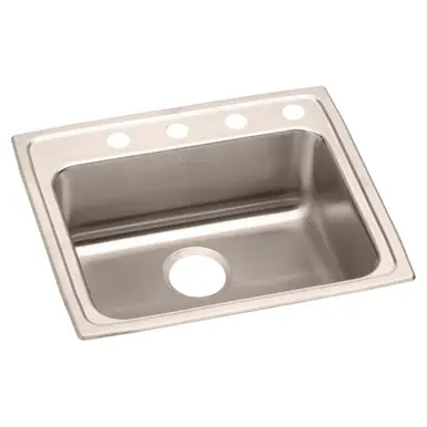 ELKAY LRAD2521654 Lustertone Classic Stainless Steel 25" x 21-1/4" x 6-1/2", Single Bowl Drop-in ADA Sink Clearance