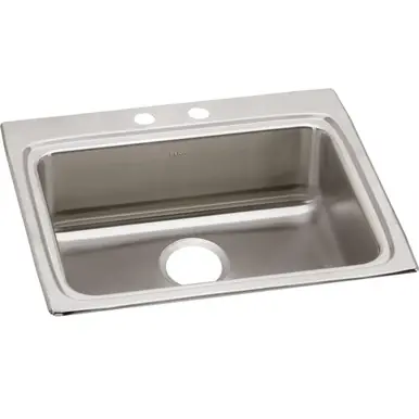 While Supplies Last ELKAY LRAD2522602 Lustertone Classic Stainless Steel 25" x 22" x 6", Single Bowl Drop-in ADA Sink