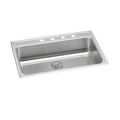 Genuine ELKAY LRAD312265PD2 Lustertone Classic Stainless Steel 31" x 22" x 6-1/2", 2-Hole Single Bowl Drop-in ADA Sink with Perfect Drain