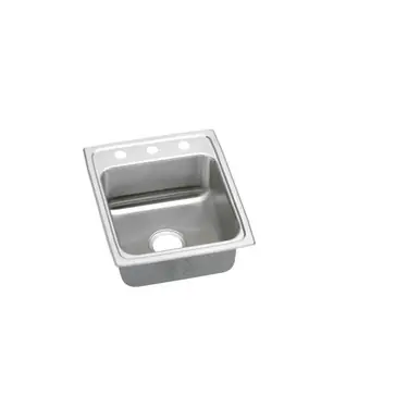 Order Now ELKAY LRADQ1720552 Lustertone Classic Stainless Steel 17" x 20" x 5-1/2", 2-Hole Single Bowl Drop-in ADA Sink with Quick-clip
