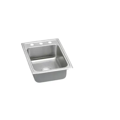 ELKAY LRADQ1722551 Lustertone Classic Stainless Steel 17" x 22" x 5-1/2", 1-Hole Single Bowl Drop-in ADA Sink with Quick-clip Genuine